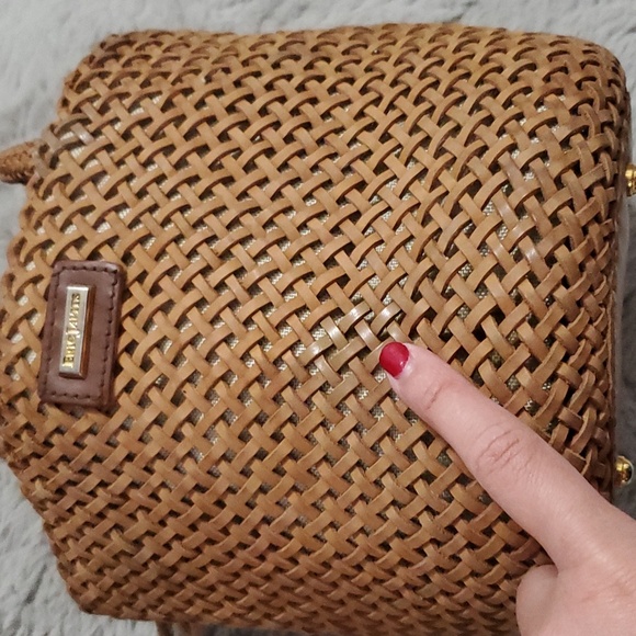 Eric Javits genuine leather frenchie drawstring bucket hand bag - Picture 4 of 15